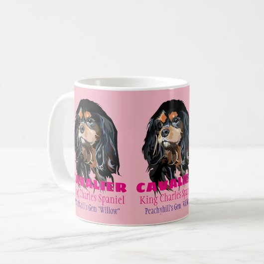 Gepersonaliseerde Cavalier King Charles Spaniel Mo Koffiemok (Voorkant links)