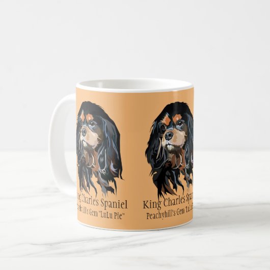 Gepersonaliseerde Cavalier King Charles Spaniel Mo Koffiemok (Voorkant links)