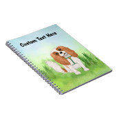 Gepersonaliseerde Cavalier King Charles Spaniel Notitieboek (Rechterzijde)