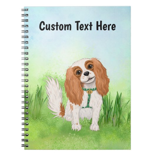 Gepersonaliseerde Cavalier King Charles Spaniel Notitieboek (Voorkant)