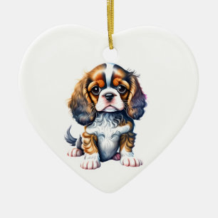 Gepersonaliseerde Cavalier King Charles Spaniel Pu Keramisch Ornament