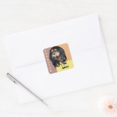 Gepersonaliseerde Cavalier King Charles Spaniel St Vierkante Sticker (Envelop)
