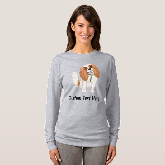 Gepersonaliseerde Cavalier King Charles Spaniel T-shirt (Voorkant volledig)
