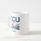 Gepersonaliseerde CCU Critical Care Unit Nurse Mok (Voorkant links)