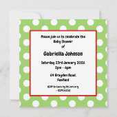 Gepersonaliseerde Celebration Tree Baby shower Uit (Achterkant)