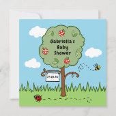 Gepersonaliseerde Celebration Tree Baby shower Uit (Voorkant)