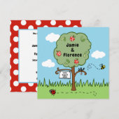 Gepersonaliseerde Celebration Tree Huwelijksuitnod (Voorkant / Achterkant)