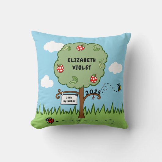 Gepersonaliseerde Celebration Tree Kind Kussen (Voorkant)