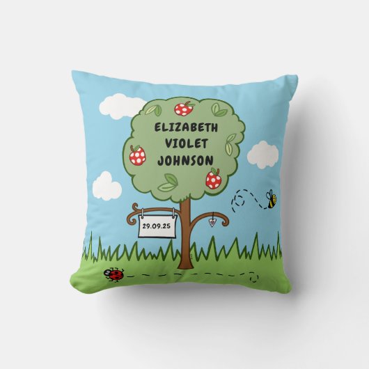 Gepersonaliseerde Celebration Tree Kind Kussen (Voorkant)