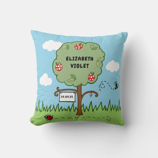 Gepersonaliseerde Celebration Tree Kind Kussen (Voorkant)
