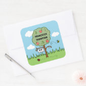 Gepersonaliseerde Celebration Tree Kind Vierkante Sticker (Envelop)