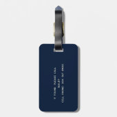 Gepersonaliseerde cello script monogram muzikant bagagelabel (Achterkant verticaal)