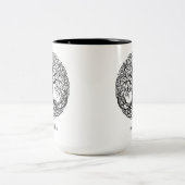Gepersonaliseerde Celtic Tree Mok, Schotse geschen Tweekleurige Koffiemok (Center)