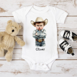 Gepersonaliseerde Chagrijnige Cowboy  Romper