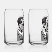 Gepersonaliseerde chagrijnige Mannen bedrukt 16oz Blikvorm Glas (Rechts)