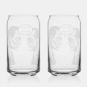 Gepersonaliseerde chagrijnige Mannen bedrukt 16oz Blikvorm Glas (Achterkant)