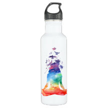 GEPERSONALISEERDE CHAKRA LOTUS YOGA WATERFLES
