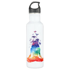 GEPERSONALISEERDE CHAKRA LOTUS YOGA WATERFLES