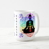 Gepersonaliseerde Chakra Ohm Yogi Zen Mok (Voorkant rechts)