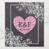 Gepersonaliseerde Chalkboard Wijnflesetiketten Wijn Etiket (Enkel label)