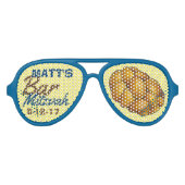 Gepersonaliseerde Challah Bread Bar Mitzvah Party  Aviator Zonnebril (Voorkant)