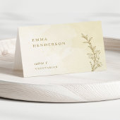 Gepersonaliseerde Champagne Cream Wedding Place ka Kaart
