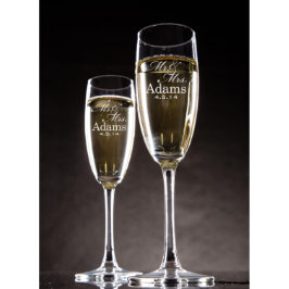 Gepersonaliseerde Champagne Glass Set van Twee