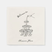 Gepersonaliseerde  Champagne Housewarming Party Servet (Voorkant)