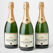 Gepersonaliseerde Champagne Label Sjabloon Sparkling Wijnetiket (Flessen)