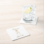 Gepersonaliseerde champagneglazen en harten kartonnen onderzetters (Insitu)