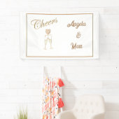 Gepersonaliseerde champagneglazen en harten spandoek (Insitu)