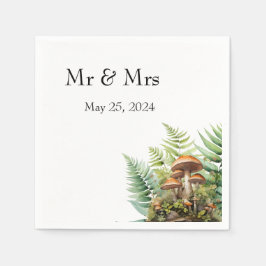 Gepersonaliseerde champignonpapier servetten