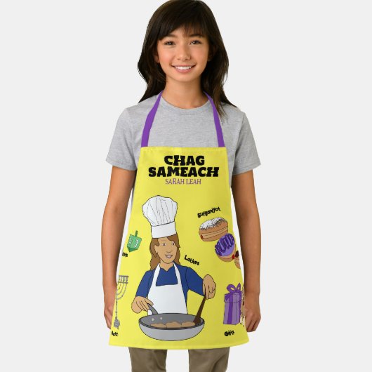 Gepersonaliseerde Chanoeka Kinder Schort (Insitu)