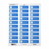 Gepersonaliseerde Chanoeka Menorah Blue Retour Adr Etiket (Full Sheet)