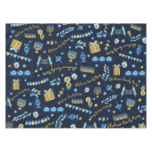 Gepersonaliseerde Chanoeka partij Menorah Dreidel Tafelkleed (Voorkant (Horizontaal))