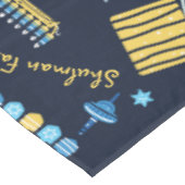 Gepersonaliseerde Chanoeka partij Menorah Dreidel Tafelkleed (Gekanteld)