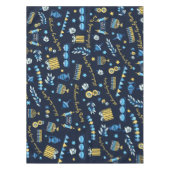 Gepersonaliseerde Chanoeka partij Menorah Dreidel Tafelkleed (Voorkant)