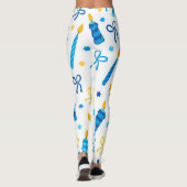 Gepersonaliseerde Chanoeka Pattern Schattigee Work Leggings (Achterkant)