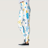 Gepersonaliseerde Chanoeka Pattern Schattigee Work Leggings (Links)