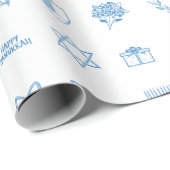 Gepersonaliseerde Chanoeka Preppy Sweet Cadeaupapier (Rol Hoek)