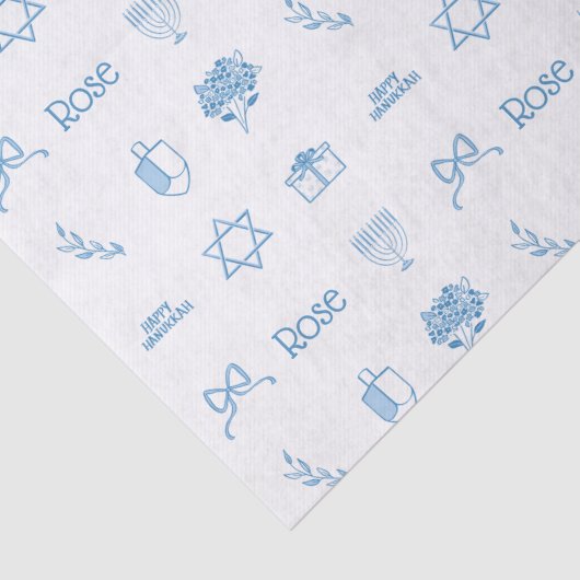 Gepersonaliseerde Chanoeka Preppy Sweet Tissuepapier (Detail)