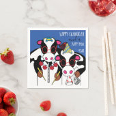 Gepersonaliseerde Chanukah Cocktail Napkins "Koeie Servet (Insitu)