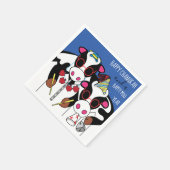 Gepersonaliseerde Chanukah Cocktail Napkins "Koeie Servet (Hoek)