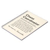 Gepersonaliseerde Chaos Coördinator Definitie Notitieboek (Linkerzijde)