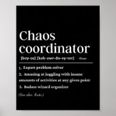 Gepersonaliseerde Chaos Coördinator definitie Poster (Voorkant)
