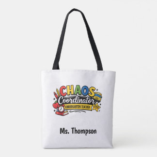 Gepersonaliseerde Chaos Coördinator Leraar Tote Bag