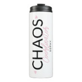 Gepersonaliseerde Chaos Coördinator Thermosbeker (Voorkant)