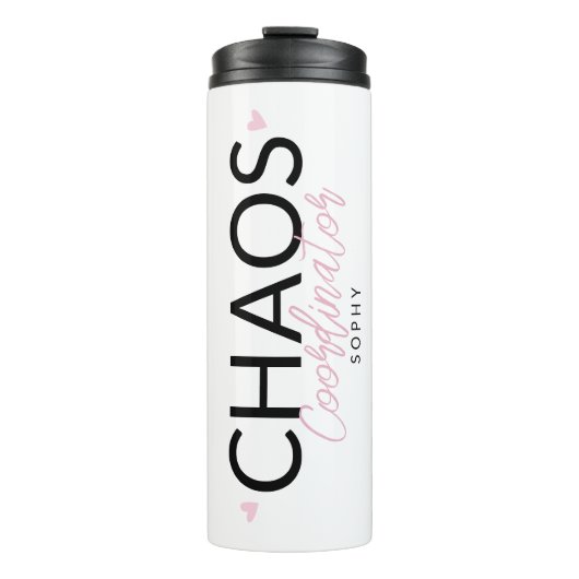Gepersonaliseerde Chaos Coördinator Thermosbeker (Voorkant)
