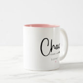 Gepersonaliseerde Chaos Coördinator Tweekleurige Koffiemok (Voorkant rechts)