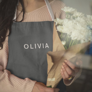 Gepersonaliseerde Charcoal Blue Custom Schort   el